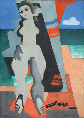 Sample artwork by Johannes Molzahn (1892 - 1965), known for abstract urban imagery - View similar artists and auction records