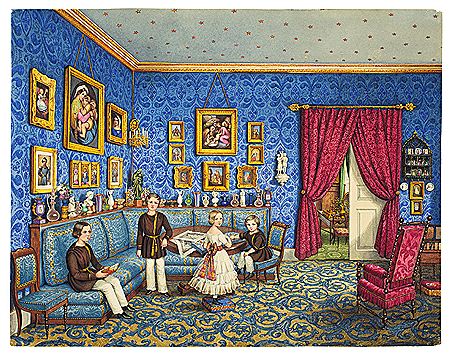 Blaues Zimmer der Prinzessin Elisabeth im Prinz-Carl-Palais, Darmstadt by Mary Ellen Best - Auction record, sale price, and art valuation. Compare with similar artists and explore comparable artworks.