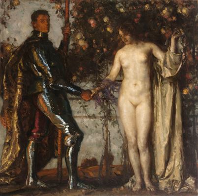 Sample artwork by Carl Von Marr (1858 - 1936), known for genre, portrait, narrative, figure - View similar artists and auction records