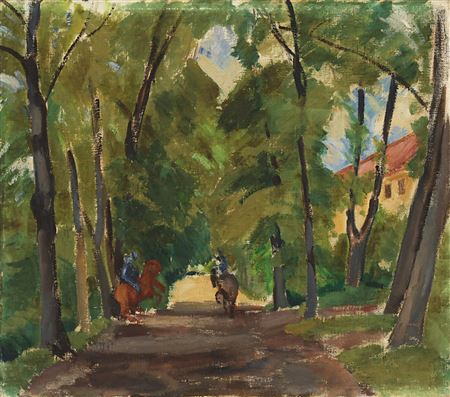Allee mit Reitern