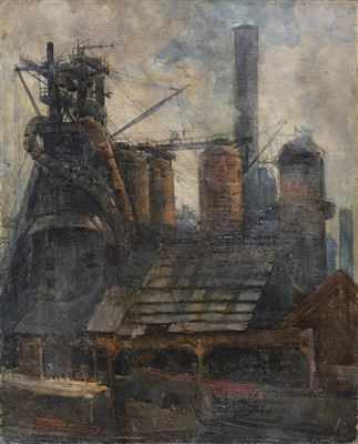 „Hochofen in Reparatur" by Carl A Korthaus - Auction record, sale price, and art valuation. Compare with similar artists and explore comparable artworks.