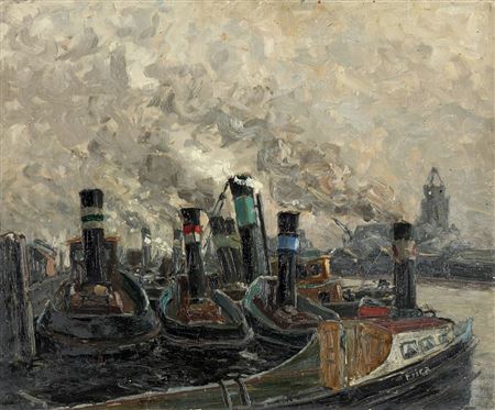 „An den Vorsetzen, Hamburger Hafen"