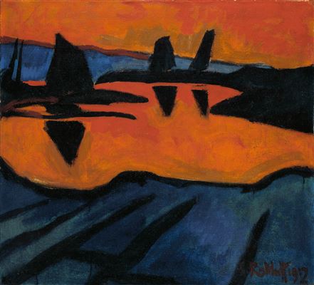 Watt bei Ebbe by Karl Schmidt-Rottluff - Auction record, sale price, and art valuation. Compare with similar artists and explore comparable artworks.