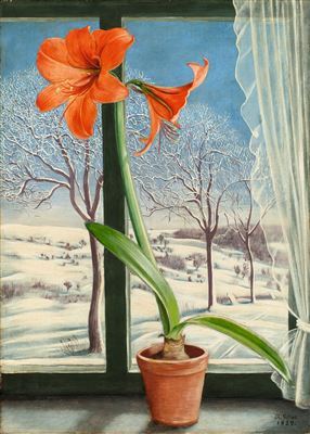 Stilleben mit Amaryllis am Fenster by Barthel Gilles - Auction record, sale price, and art valuation. Compare with similar artists and explore comparable artworks.