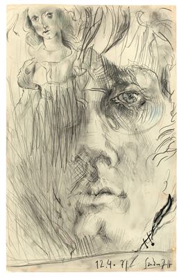 Portrait of Horst Janssen: „Sandro“ (self-portrait)