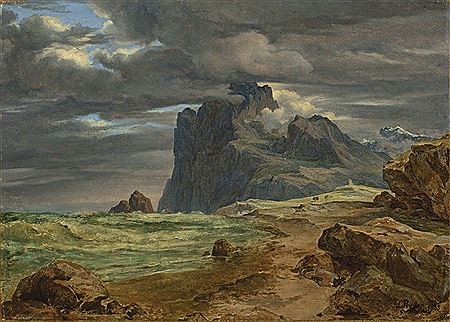 Brandung an der Felsenküste