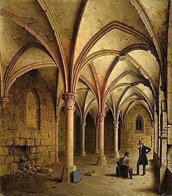 „Klostergang zu Walkenried" (mit einem Selbstportrait des Künstlers) by Carl George Adolph Hasenpflug - Auction record, sale price, and art valuation. Compare with similar artists and explore comparable artworks.