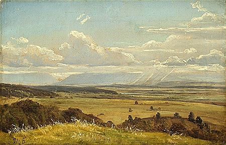 Oberbayerische Landschaft mit Regenwolke by Ernst Kaiser - Auction record, sale price, and art valuation. Compare with similar artists and explore comparable artworks.