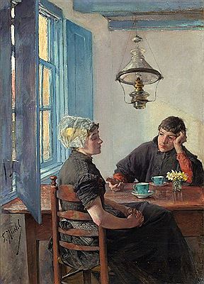 „Paar am Teetisch"