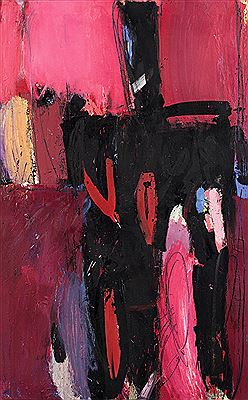„Halbfigur vor Rot"