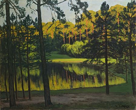 Schlachtensee bei Berlin by Walter Leistikow - Auction record, sale price, and art valuation. Compare with similar artists and explore comparable artworks.