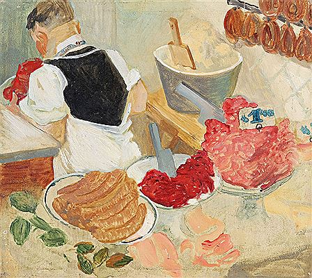In the butcher's shop