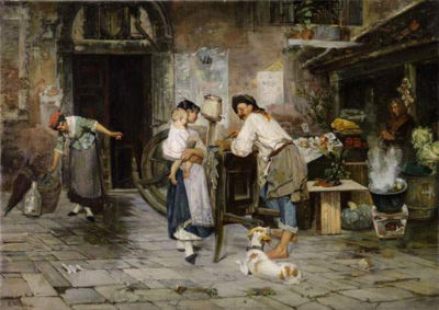In the alleys of an italian city by Achille Vertunni - Auction record, sale price, and art valuation. Compare with similar artists and explore comparable artworks.