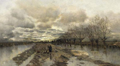 Sample artwork by Karl Heffner (1849 - 1925), known for landscape painting - View similar artists and auction records