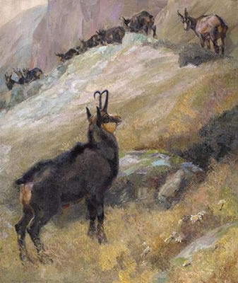 Chamois in the mountains by Eugen Osswald - Auction record, sale price, and art valuation. Compare with similar artists and explore comparable artworks.