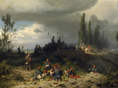 Scene from the German-French war