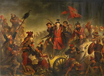Death of Stanislav Zolkiewski in the battle of Cecora 1620/21