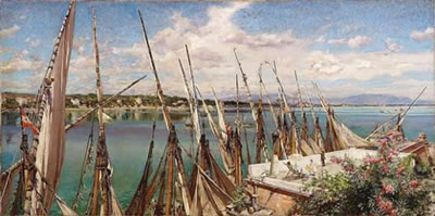 Las velas latinas en Porto d'Anzio