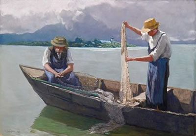 Chiemsee fisherman