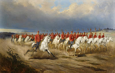 Departure of the Guard Hussar Regiment for the High Troop Inspection of Alexander II