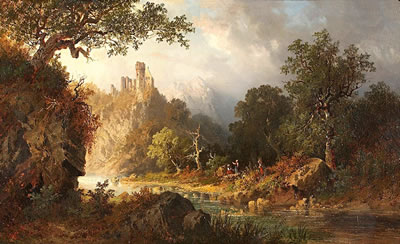 Die Ruine Wehrburg in Dünnbachtal an der Mosel