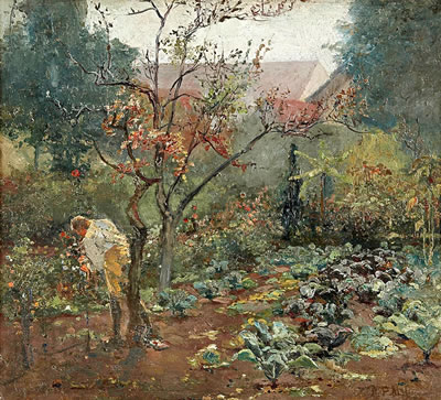 Der Rosenschneider by Pius Ferdinand Messerschmitt - Auction record, sale price, and art valuation. Compare with similar artists and explore comparable artworks.