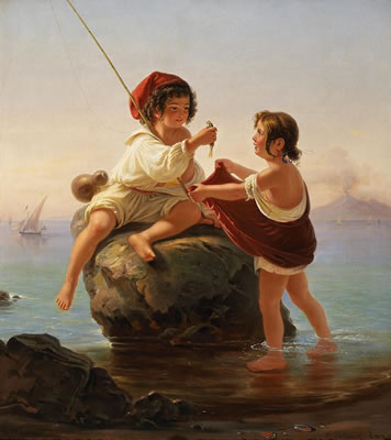 Sample artwork by Woldemar Hottenroth (1802 - 1894), known for genre and portrait paintings, landscape and genre drawings - View similar artists and auction records