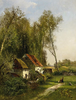 Children playing by the water mill by Johannes Hermes - Auction record, sale price, and art valuation. Compare with similar artists and explore comparable artworks.