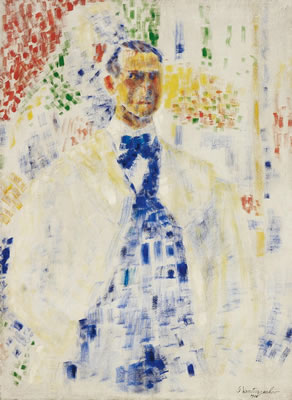 Portrait of Georges Vantongerloo: Man in interieur (Self-portrait)