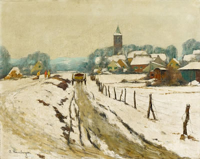 Winterliches Dorf
