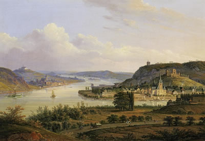 The Nahe confluence by Bingen with over the Rheingau by Jakob Diezler - Auction record, sale price, and art valuation. Compare with similar artists and explore comparable artworks.