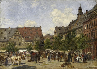 Market square in Weimar (?)