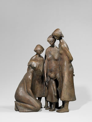 Large women group with child.