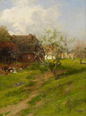 Frühling im Dorf.