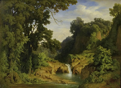 Wooded Landscape with Waterfall. by Bernhard Fries - Auction record, sale price, and art valuation. Compare with similar artists and explore comparable artworks.