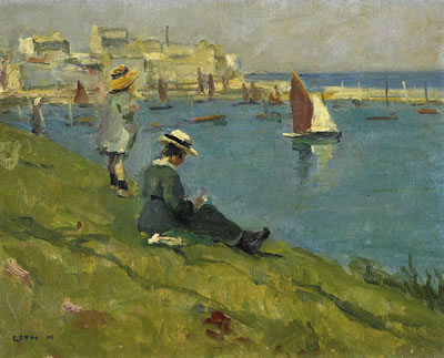 Resting at the harbour. by Maurice Goth - Auction record, sale price, and art valuation. Compare with similar artists and explore comparable artworks.