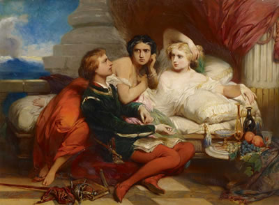 Boccaccio liest Joanna von Neapel das Dekameron vor
