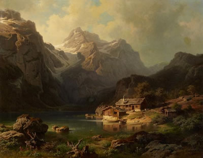 Lake in the High Mountains (Tirol).