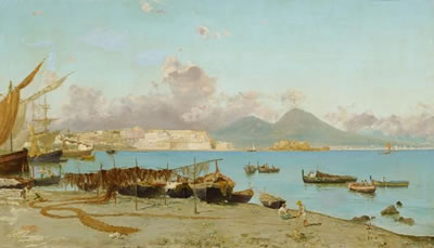 On the Coast of Naples with a view of the Vesuv. by Francesco Saverio Torcia - Auction record, sale price, and art valuation. Compare with similar artists and explore comparable artworks.