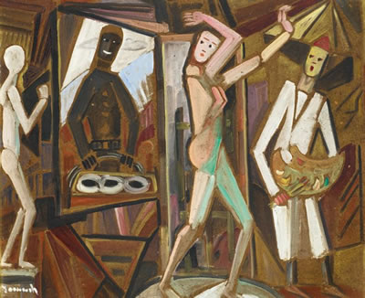Painted in his Studio. by Anton Jasusch - Auction record, sale price, and art valuation. Compare with similar artists and explore comparable artworks.