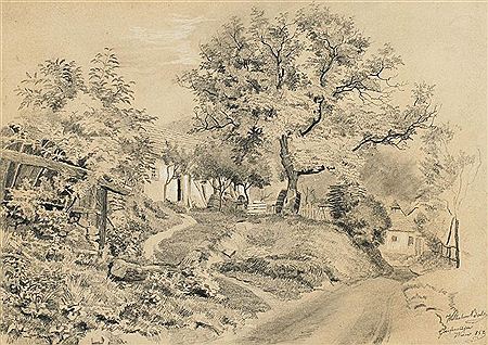 Landschaftsstudie von Greifenstein bei Wien