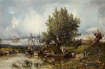 Seascape with Anglers. by Camille Flers - Auction record, sale price, and art valuation. Compare with similar artists and explore comparable artworks.