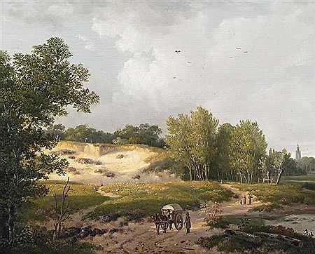 Dutch Landscape in the Dunes. by Alexander Hieronymus Backhuyzen - Auction record, sale price, and art valuation. Compare with similar artists and explore comparable artworks.
