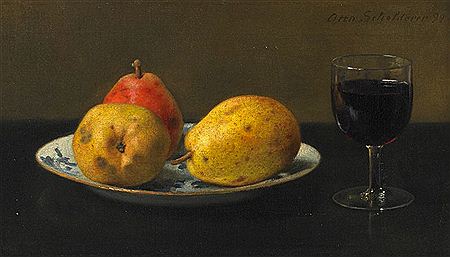 Still Life with Pears and a Wineglass.