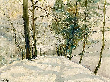 Allee im Winter. by Richard Falkenberg - Auction record, sale price, and art valuation. Compare with similar artists and explore comparable artworks.