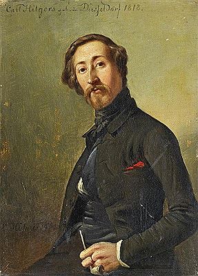Porträt des Düsseldorfer Malers Carl Hilgers (1818-1890).
