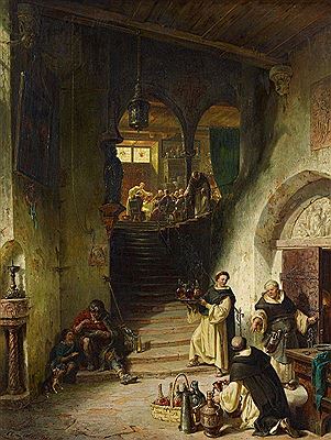 In the Monastery Cellar.