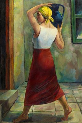 Striding Woman with Jug.