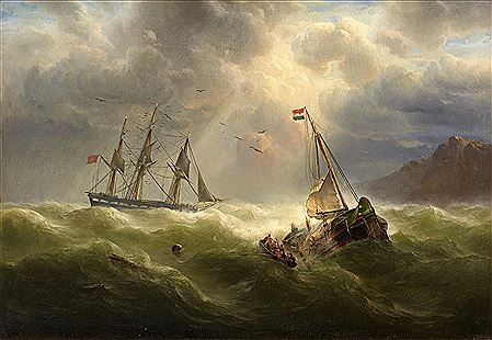 Shipwreck off the Coast. by Franz Johann Wilhelm Hunten - Auction record, sale price, and art valuation. Compare with similar artists and explore comparable artworks.