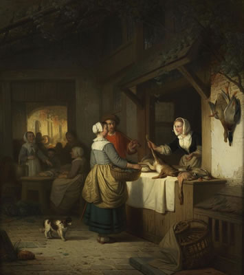 La plumaison, 1861 by Adrien Ferdinand De Braekeleer - Auction record, sale price, and art valuation. Compare with similar artists and explore comparable artworks.